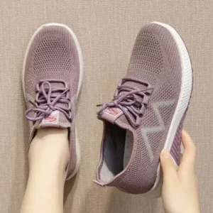 Reyanfootwear Women Fashion Breathable Fly Knit Sneakers