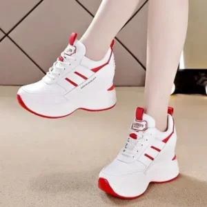 Reyanfootwear Women Fashion Platform Lace-Up Sneakers