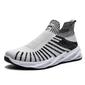 Reyanfootwear Men'S Fashion Mesh Breathable Lightweight Stripe Sneakers