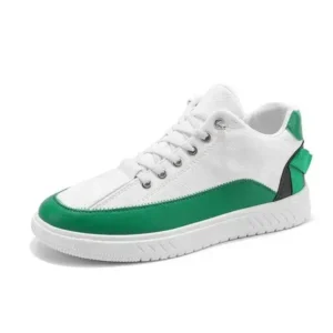 Reyanfootwear Men'S Fashion Color Matching Pu Simple Sneakers