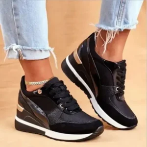 Reyanfootwear Women Bigger Sizes Stitching Design Sneakers