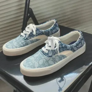 Reyanfootwear Vintage Breathable Printed Canvas Shoes