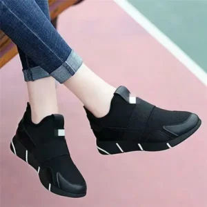 Reyanfootwear Women Fashion Slip On Round-Toe Shoes