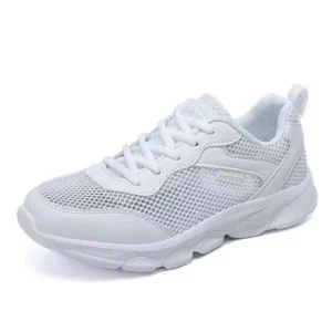 Reyanfootwear Women Fashion Sports Lace Up Design Mesh Breathable Sneakers