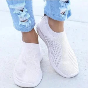 Reyanfootwear Women Casual Sports Mesh Breathable Design Solid Color Wedge Sneakers