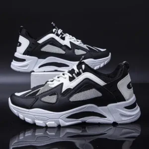 Reyanfootwear Men Fashion Breathable Color Block Sneakers