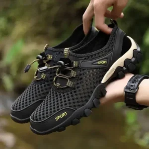 Reyanfootwear Men Fashion Mesh Wear-Resistant Hiking Sneakers