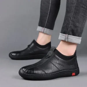 Reyanfootwear Men Casual Non-Slip Flat Pu Shoes