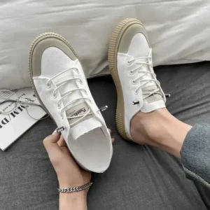 Reyanfootwear Men Casual Breathable Simple Canvas Shoes