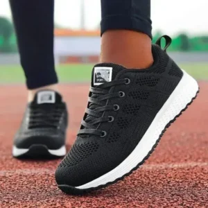 Reyanfootwear Women Casual Lace-Up Design Mesh Breathable Sneakers