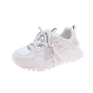 Reyanfootwear Women Casual Autumn Spring Mesh Cloth Lace-Up Breathable Sports Sneakers