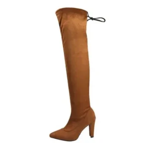 Reyanfootwear Women Fashion Plus Size Solid Color Over The Knee Boots