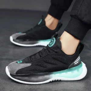 Reyanfootwear Men Spring Autumn Fashion Casual Colorblock Mesh Breathable Rubber Platform Shoes Sneakers