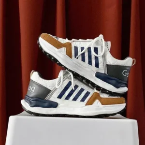 Reyanfootwear Men Fashion Stripe Color Block Breathable