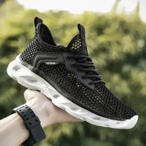 Reyanfootwear Men Fashion Breathable Mesh Hollow Lightweight Sports Shoes