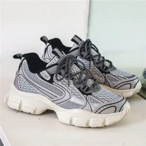 Reyanfootwear Men'S Fashion Breathable Mesh Shoes Platform Sneakers