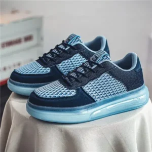 Reyanfootwear Men'S Fashion Mesh Breathable Lightweight Platform Sneakers