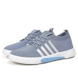 Reyanfootwear Men'S Fashion Stripe Lightweight Breathable Low Top Sneakers