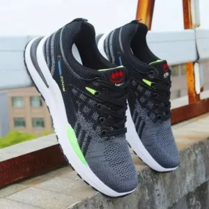 Reyanfootwear Men Casual Breathable Color Block Low Top Sneakers