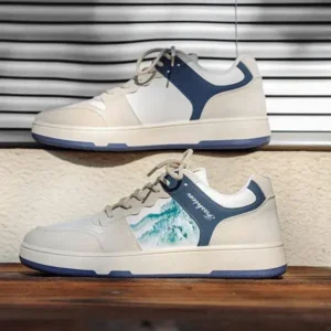 Reyanfootwear Men'S Casual Landscape Painting Printed Sneakers