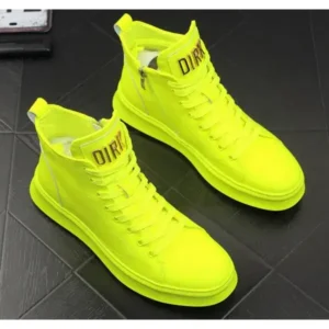 Reyanfootwear Men'S Fashion Bright Color High-Top Sneakers