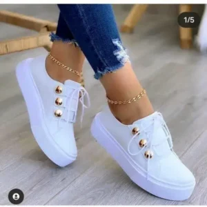 Reyanfootwear Women Plus Size Casual Platform Sneakers