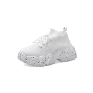 Reyanfootwear Women Casual Mesh Breathable Platform Sneakers