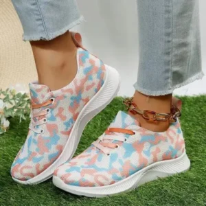 Reyanfootwear Summer Women Fashion Breathable Casual Colorful Printed Sneakers