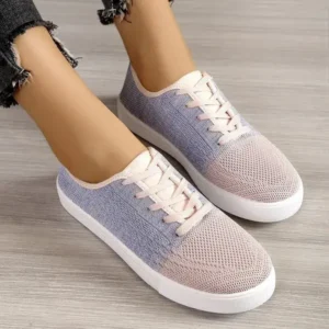 Reyanfootwear Summer Women Fashion Casual Fly-Woven Mesh Breathable Sneakers