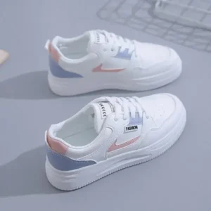 Reyanfootwear Women Fashion Round Toe Thin Strap Platform Sneakers