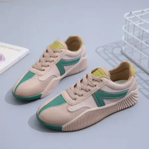 Reyanfootwear Women Fashion Color Block Breathable Sneakers