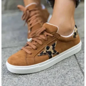 Reyanfootwear Women Fashion Round Toe Lace-Up Canvas Sneakers