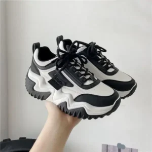 Reyanfootwear Women Fashion Solid Color Platform Casual Sneakers